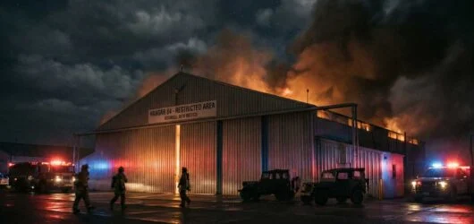 Episode 86 – Fire at Roswell’s Hangar 84 and the Mystery Behind the Blaze